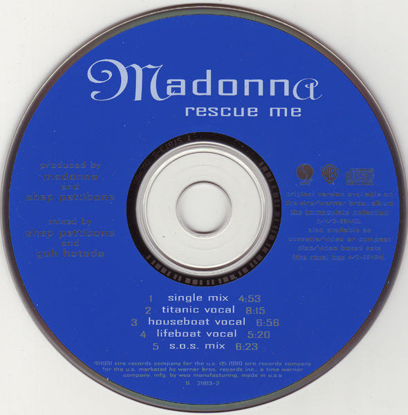 Madonna – Rescue Me Music CD
