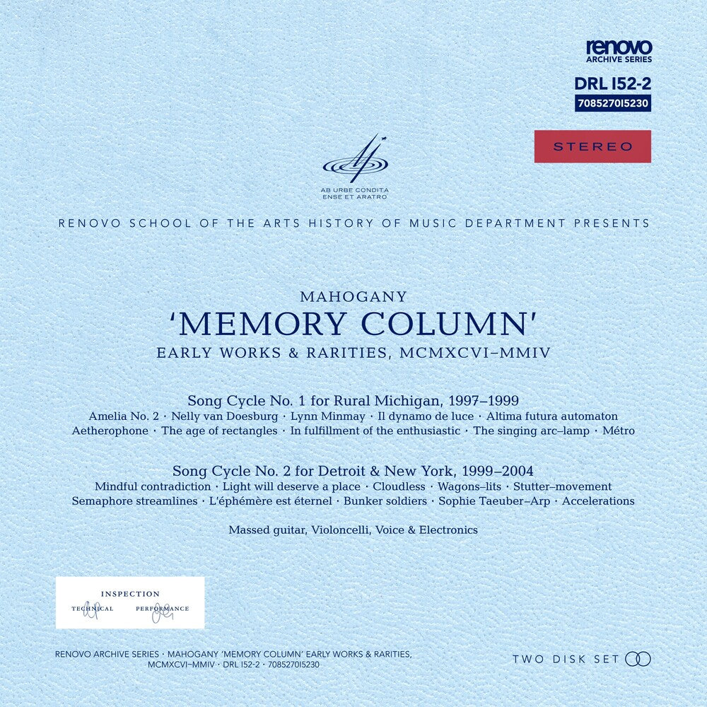 Mahogany – Memory Column Music CD