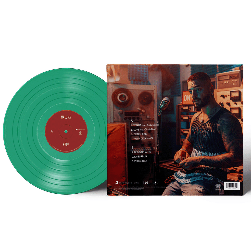 Maluma - #7DJ (7 Dias En Jamaica) Turquoise Vinyl LP Vinyl Record