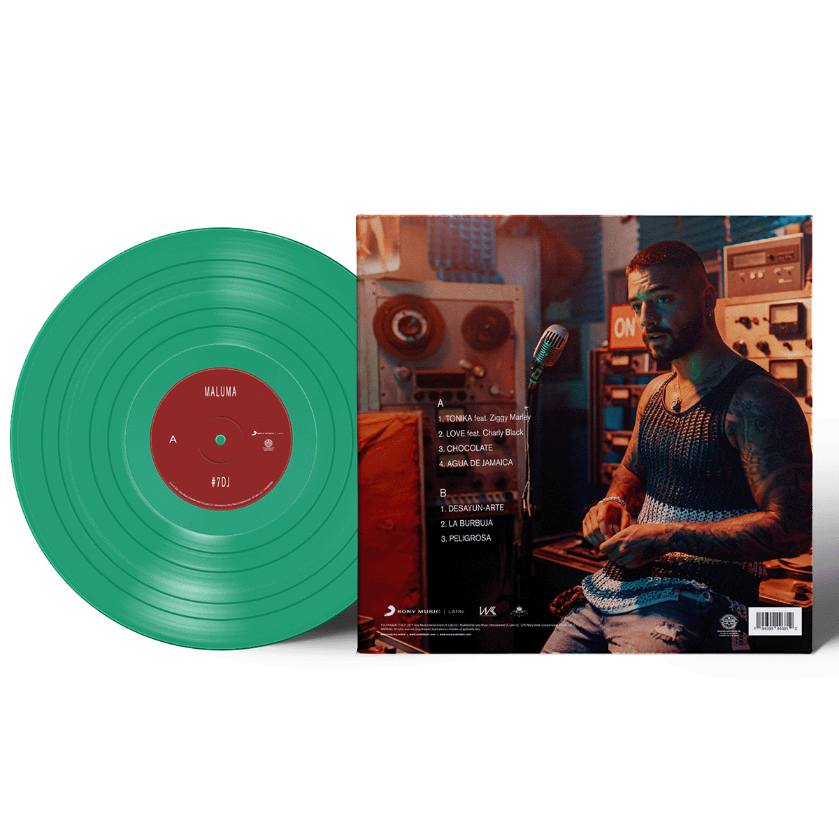 Maluma - #7DJ (7 Dias En Jamaica) Turquoise Vinyl LP Vinyl Record