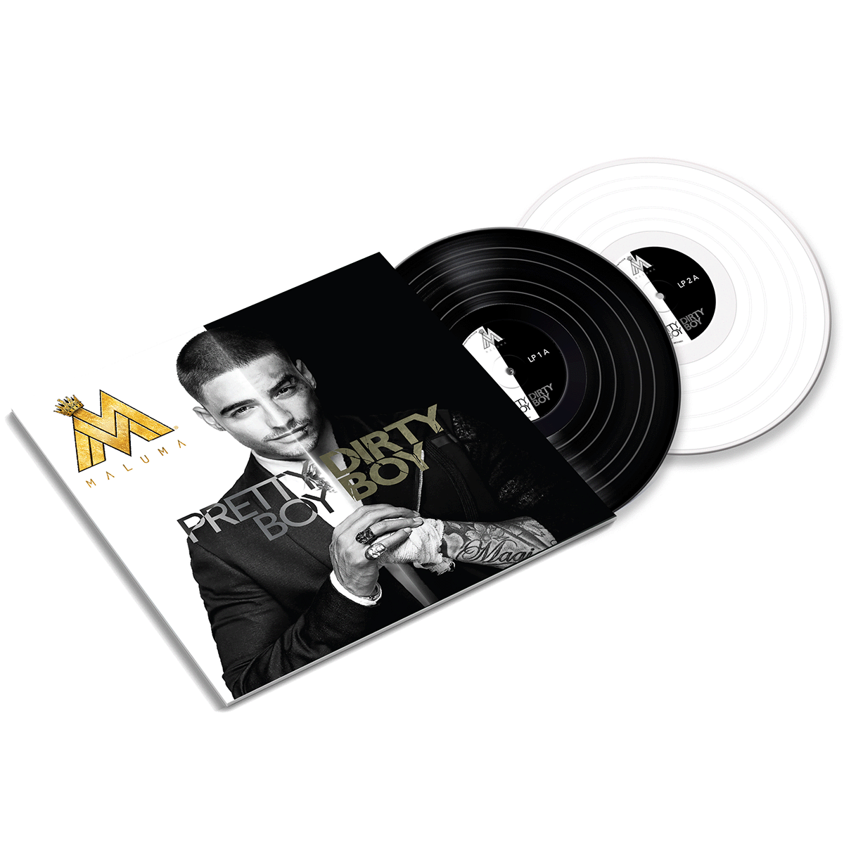Maluma - Pretty Boy, Dirty Boy White & Black Vinyl 2LP Vinyl Record