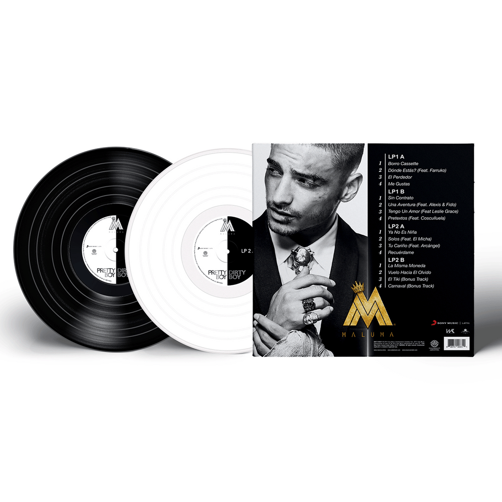 Maluma - Pretty Boy, Dirty Boy White & Black Vinyl 2LP Vinyl Record
