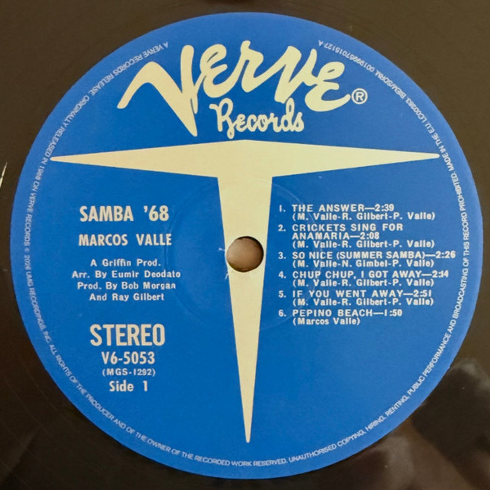 Marcos Valle – Samba '68 (LP Vinyl) Vinyl Record