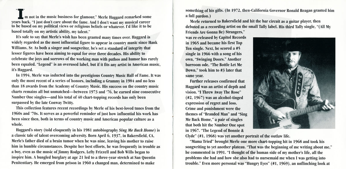 Merle Haggard – 20 Greatest Hits Music CD