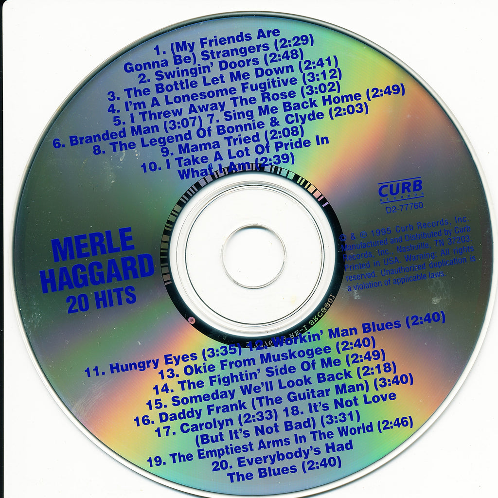 Merle Haggard – 20 Hits Music CD