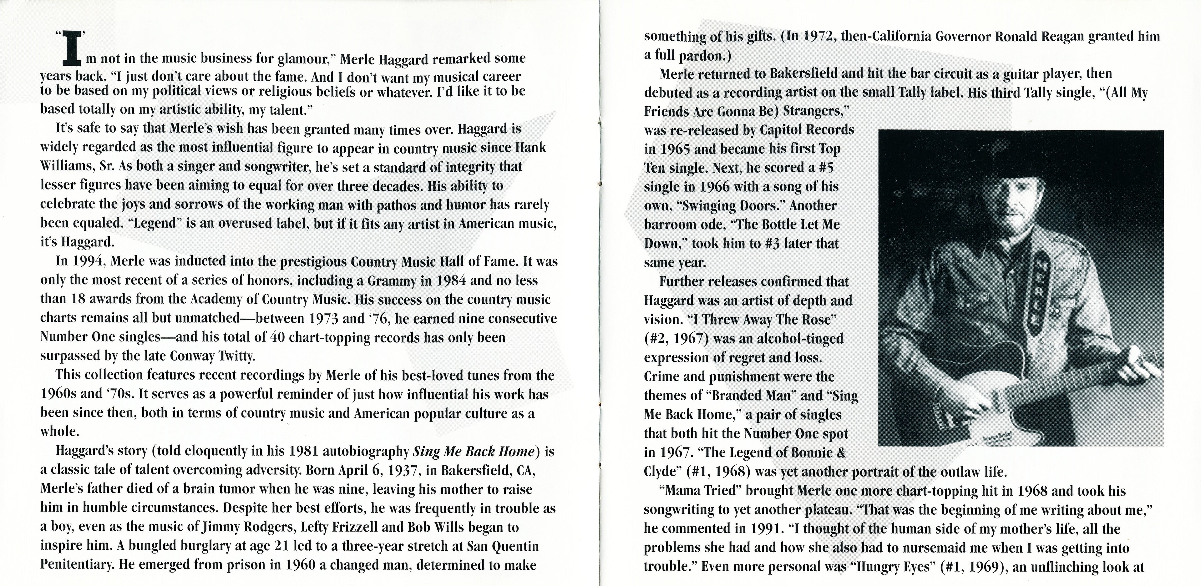 Merle Haggard – 20 Hits Music CD