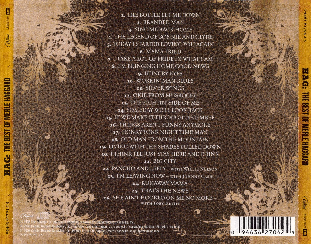 Merle Haggard – Hag: The Best of Merle Haggard Music CD