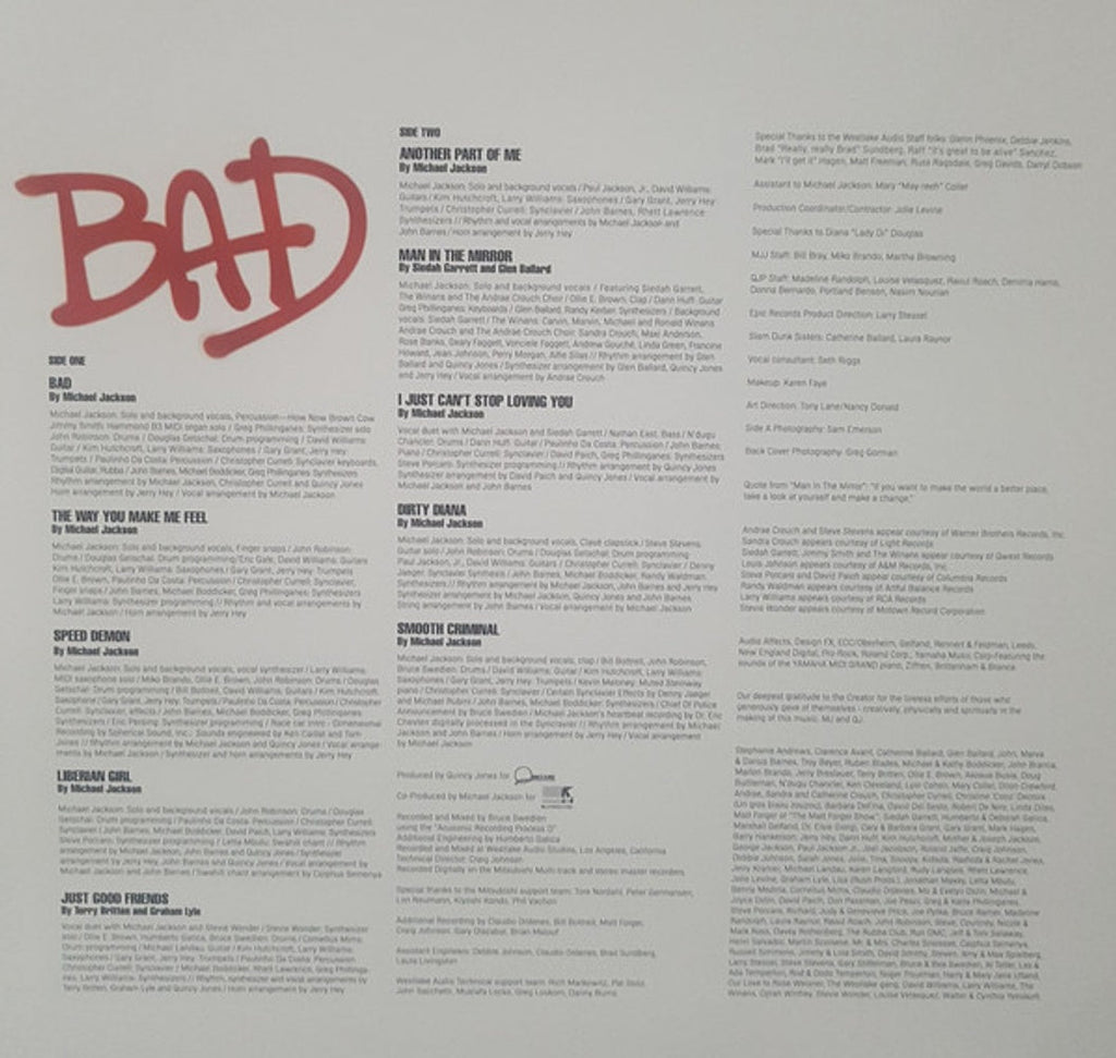 Michael Jackson – Bad (Picture Disc LP Vinyl) Vinyl Record