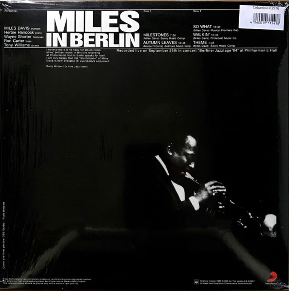 Miles Davis – Miles In Berlin (LP Vinyl) Vinyl Record