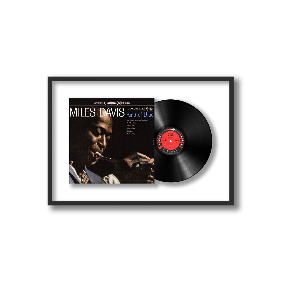 Miles Davis - Kind of Blue - Framed Vinyl Record