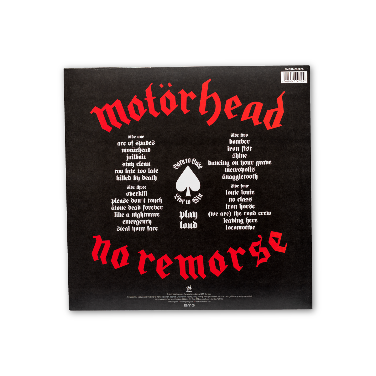 Motörhead - No Remorse Limited Edition White Vinyl 2-LP Vinyl Record