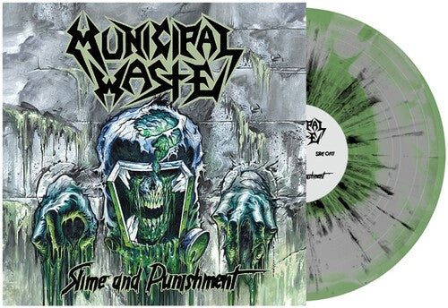 Slime and Punishment - Gray & Mint Swirl W/ Black Splatter Vinyl Record