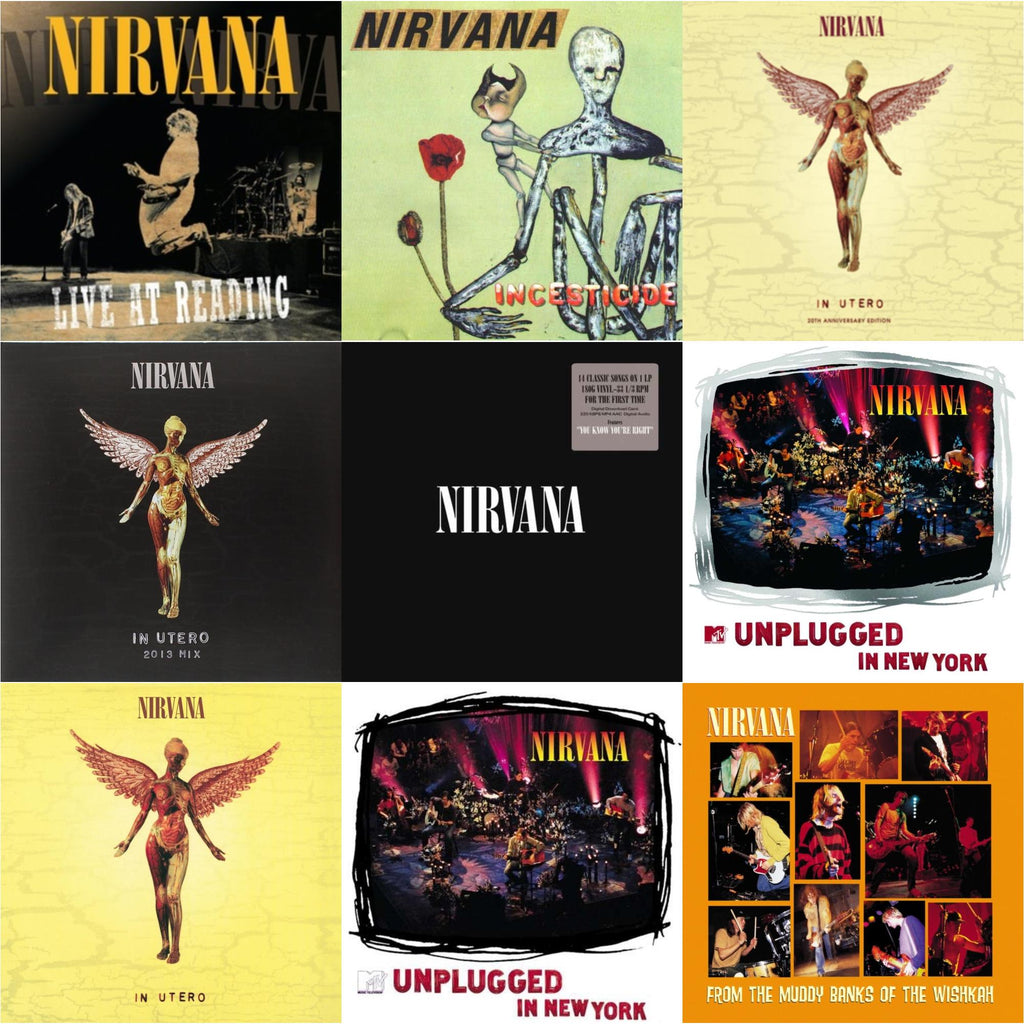Live At Reading & Incesticide (20Th Anniversary 45RPM Edition) & In Utero & In Utero: 2013 Mix (2LP) & Nirvana (150G/Dl Code) & Mtv Unplugged In New York (2 LP) & In Utero (180G/33-1/3 RPM) & Unplugged In N.Y. & From The Muddy Banks Of The Wishkah