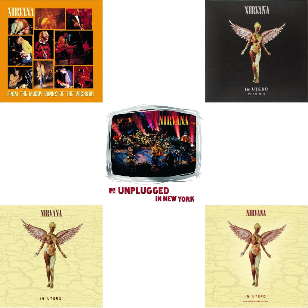 Nirvana - In Utero (30Th Anniversary) (LP/10 Inch) & In Utero & In Utero: 2013 Mix (2LP) & Mtv Unplugged In New York (2 LP) & From The Muddy Banks Of The Wishkah