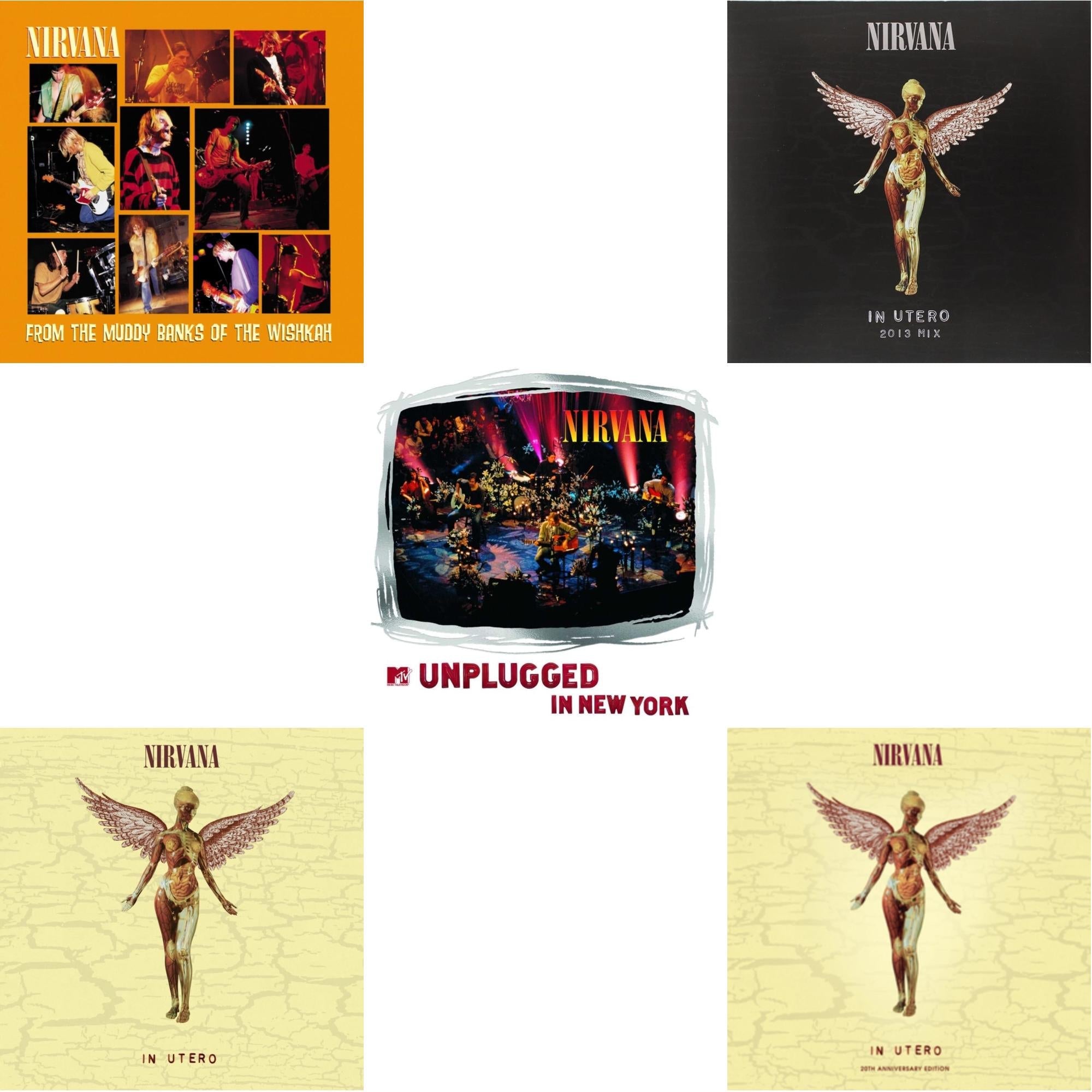 Nirvana - In Utero (30Th Anniversary) (LP/10 Inch) & In Utero & In Utero: 2013 Mix (2LP) & Mtv Unplugged In New York (2 LP) & From The Muddy Banks Of The Wishkah