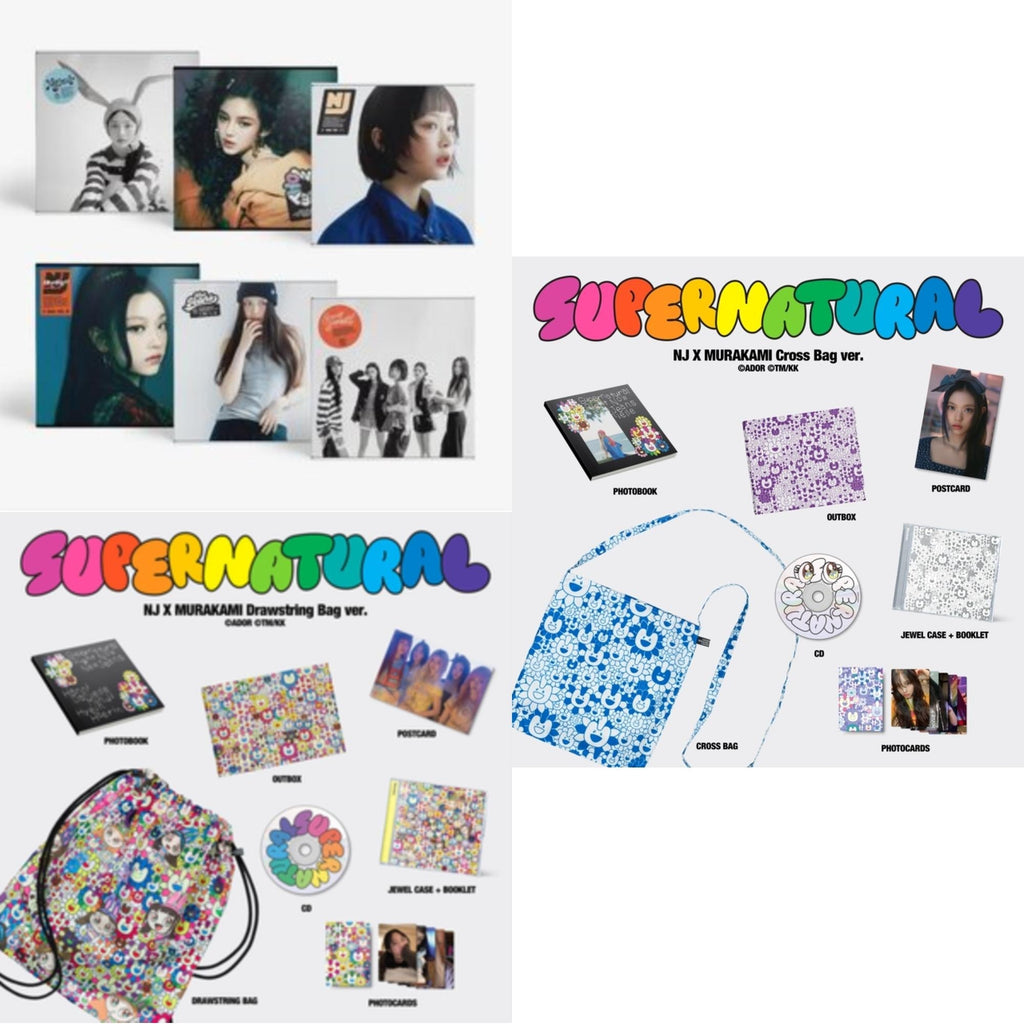 How Sweet (Standard Ver.) & Newjeans Supernatural Nj X Murakami (Drawstring Bag Ver.) & Newjeans Supernatural Nj X Murakami (Cross Bag Ver.)