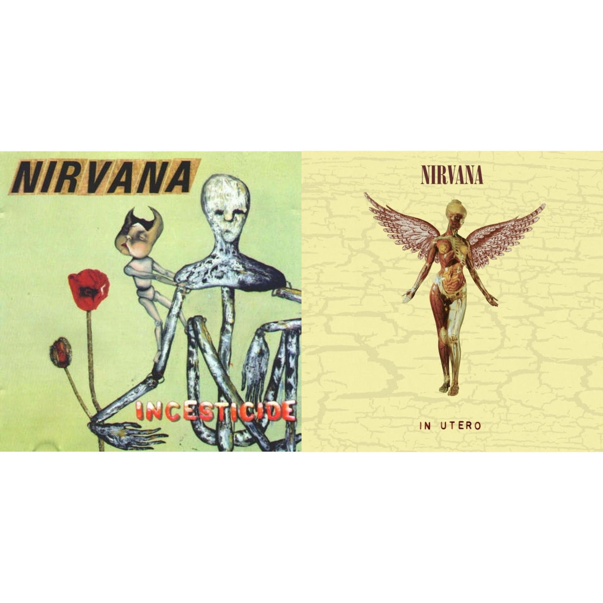 Nirvana - In Utero (30Th Anniversary) (LP/10 Inch) & Incesticide (20Th Anniversary 45RPM Edition)