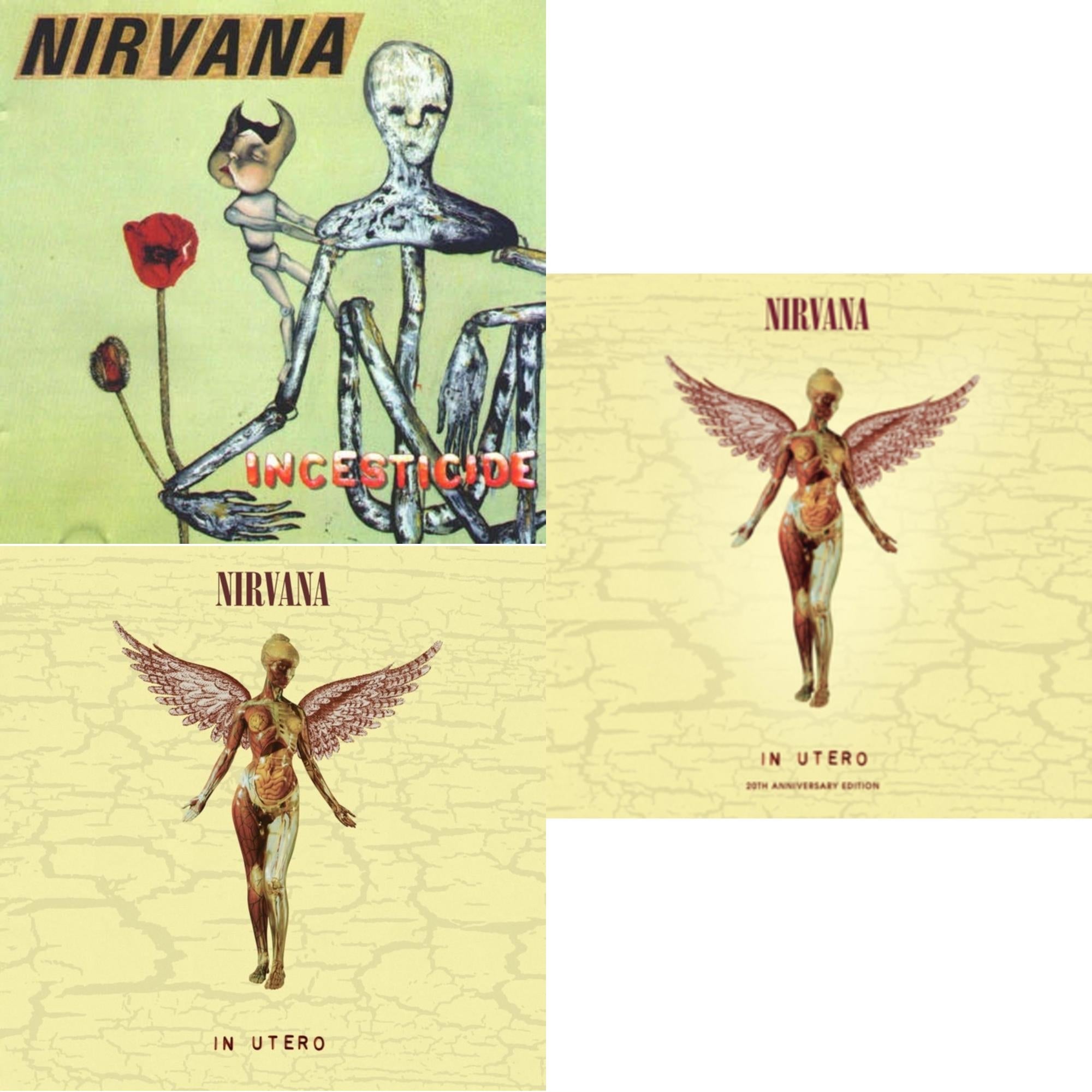 Nirvana - In Utero (30Th Anniversary) (LP/10 Inch) & Incesticide (20Th Anniversary 45RPM Edition) & In Utero