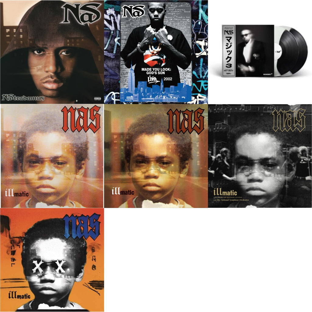 Nastradamus (Pa) (2 LP/140G Vinyl/Dl Code) & Made You Look: God's Son Live 2002 (Rsd) & Magic 3 (2LP/Coloured Vinyl) & Illmatic & Illmatic & Illmatic: Live From The Kennedy Center (Limited 2LP/180G/Poster/Dl Card) & Illmatic Xx (Pa/180G/Dl Card)