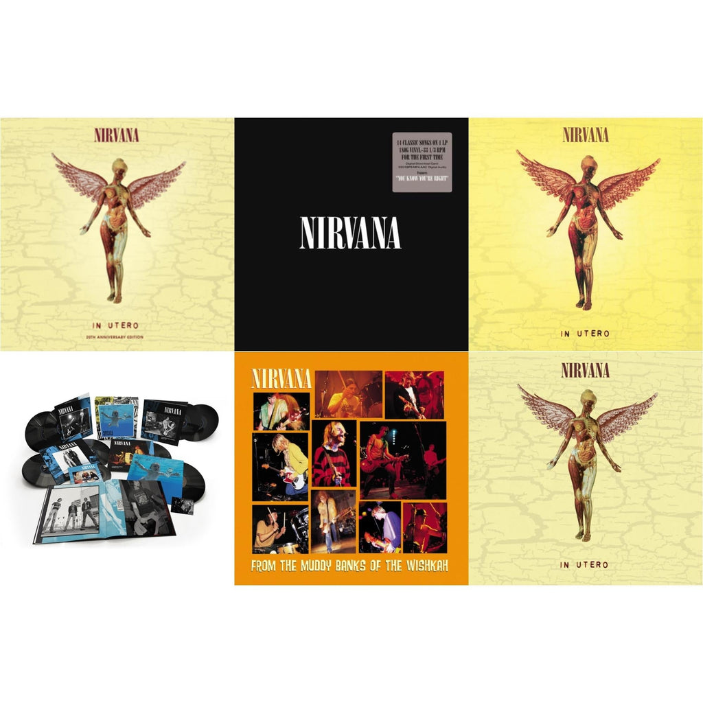 Nirvana - Nevermind (30Th Anniversary/Super Deluxe/8LP/7Inch) & In Utero (30Th Anniversary) (LP/10 Inch) & In Utero & Nirvana (150G/Dl Code) & In Utero (180G/33-1/3 RPM) & From The Muddy Banks Of The Wishkah