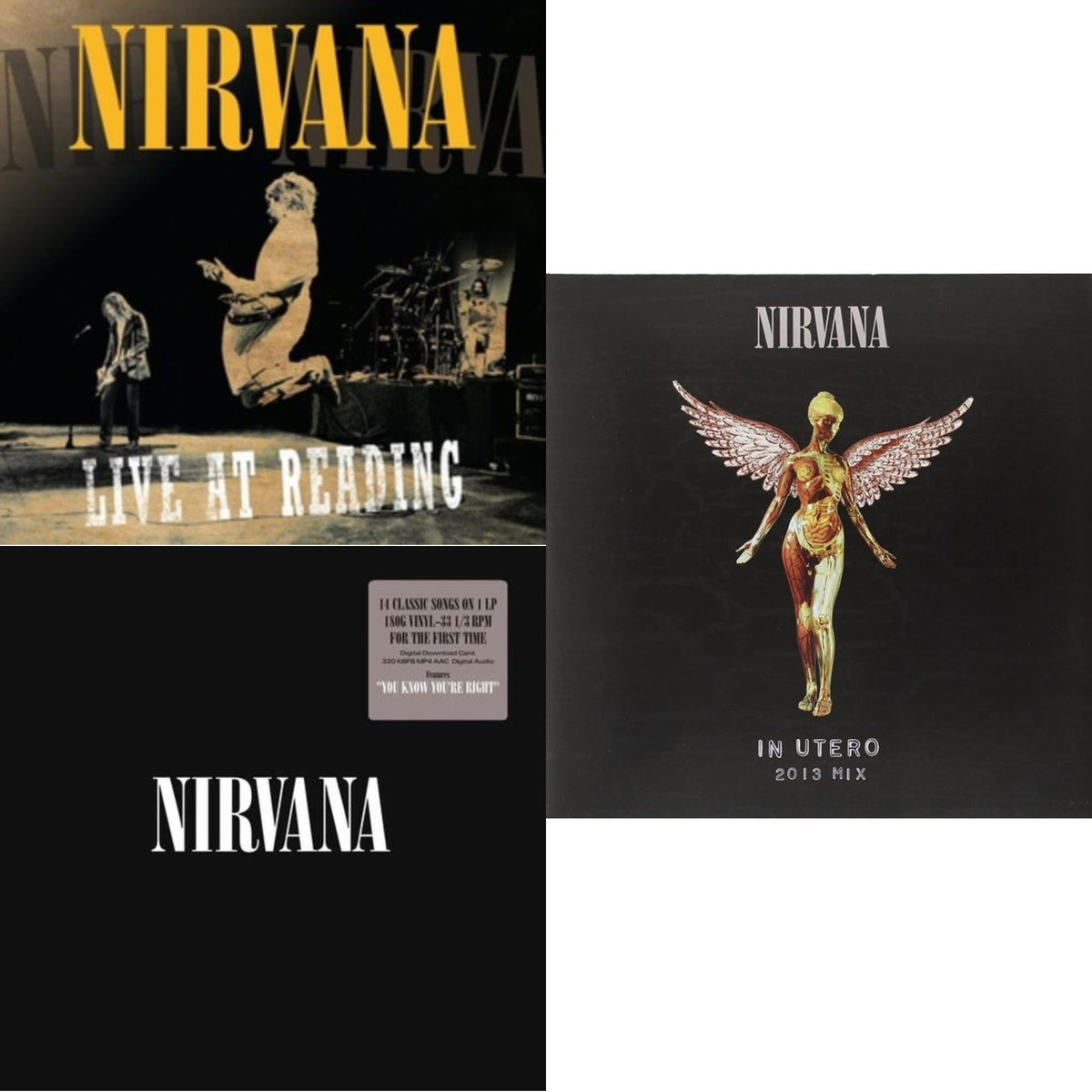 Live At Reading & In Utero: 2013 Mix (2LP) & Nirvana (150G/Dl Code)