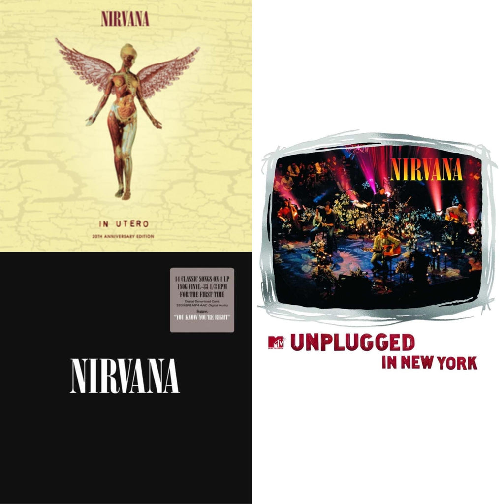 In Utero & Nirvana (150G/Dl Code) & Mtv Unplugged In New York (2 LP)