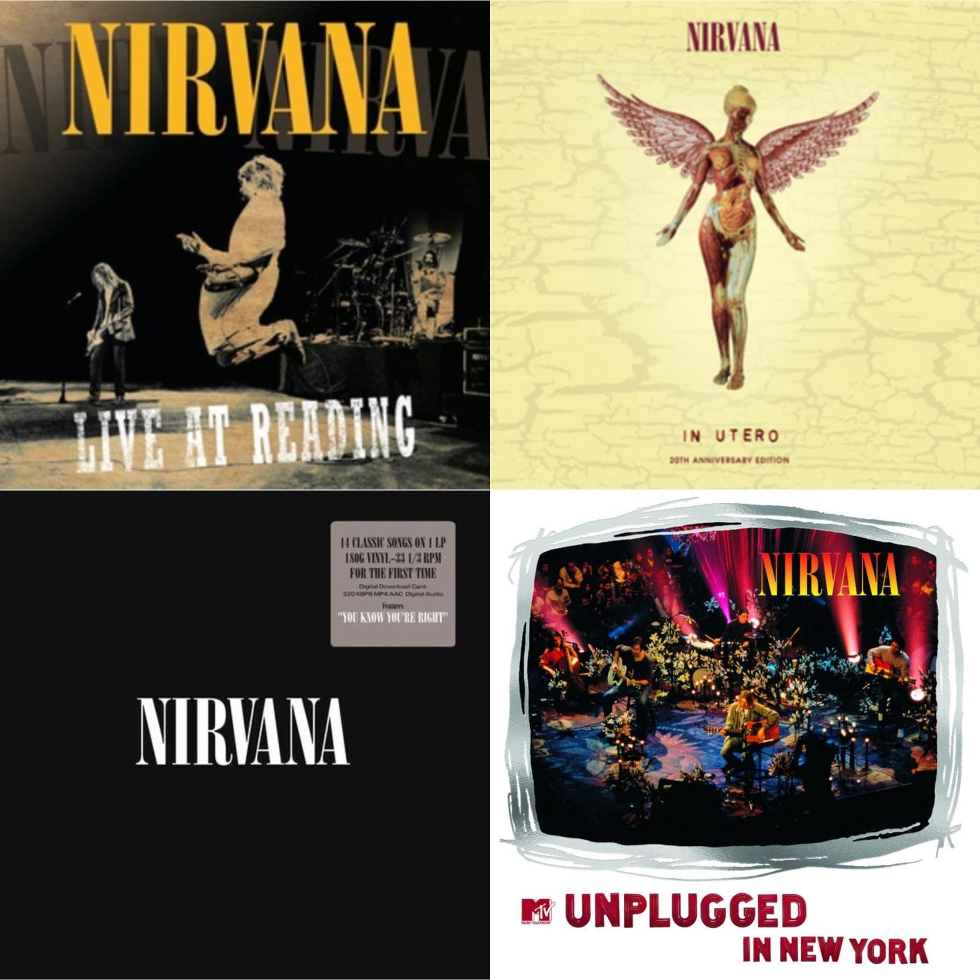 Live At Reading & In Utero & Nirvana (150G/Dl Code) & Mtv Unplugged In New York (2 LP)