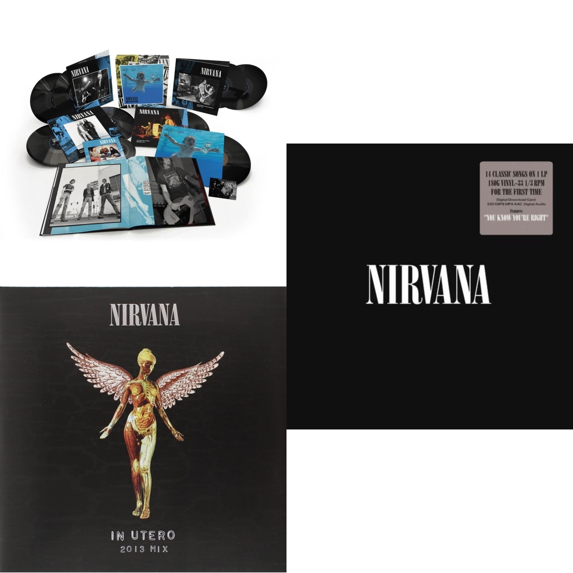 Nevermind (30Th Anniversary/Super Deluxe/8LP/7Inch) & In Utero: 2013 Mix (2LP) & Nirvana (150G/Dl Code)