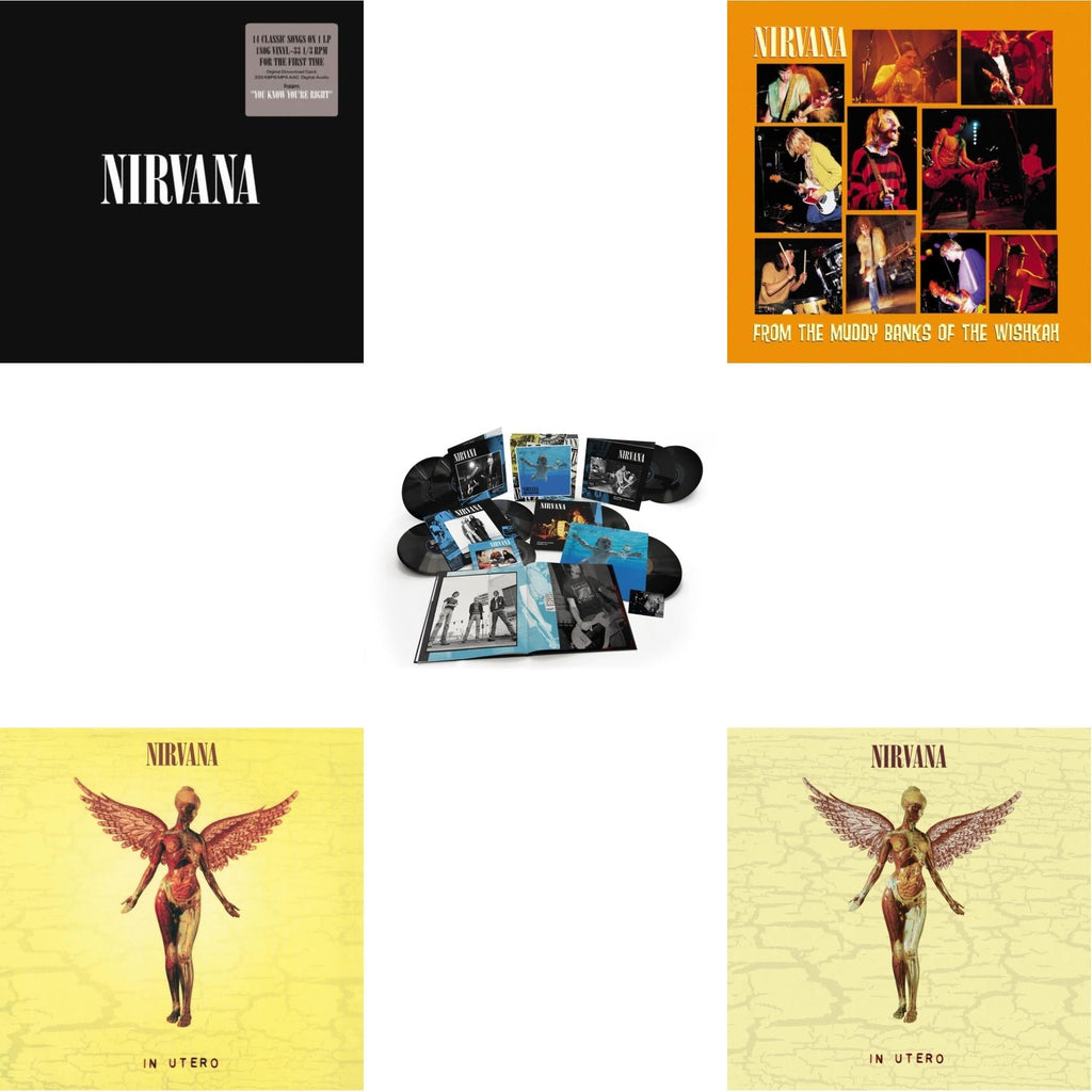Nirvana - Nevermind (30Th Anniversary/Super Deluxe/8LP/7Inch) & In Utero (30Th Anniversary) (LP/10 Inch) & Nirvana (150G/Dl Code) & In Utero (180G/33-1/3 RPM) & From The Muddy Banks Of The Wishkah