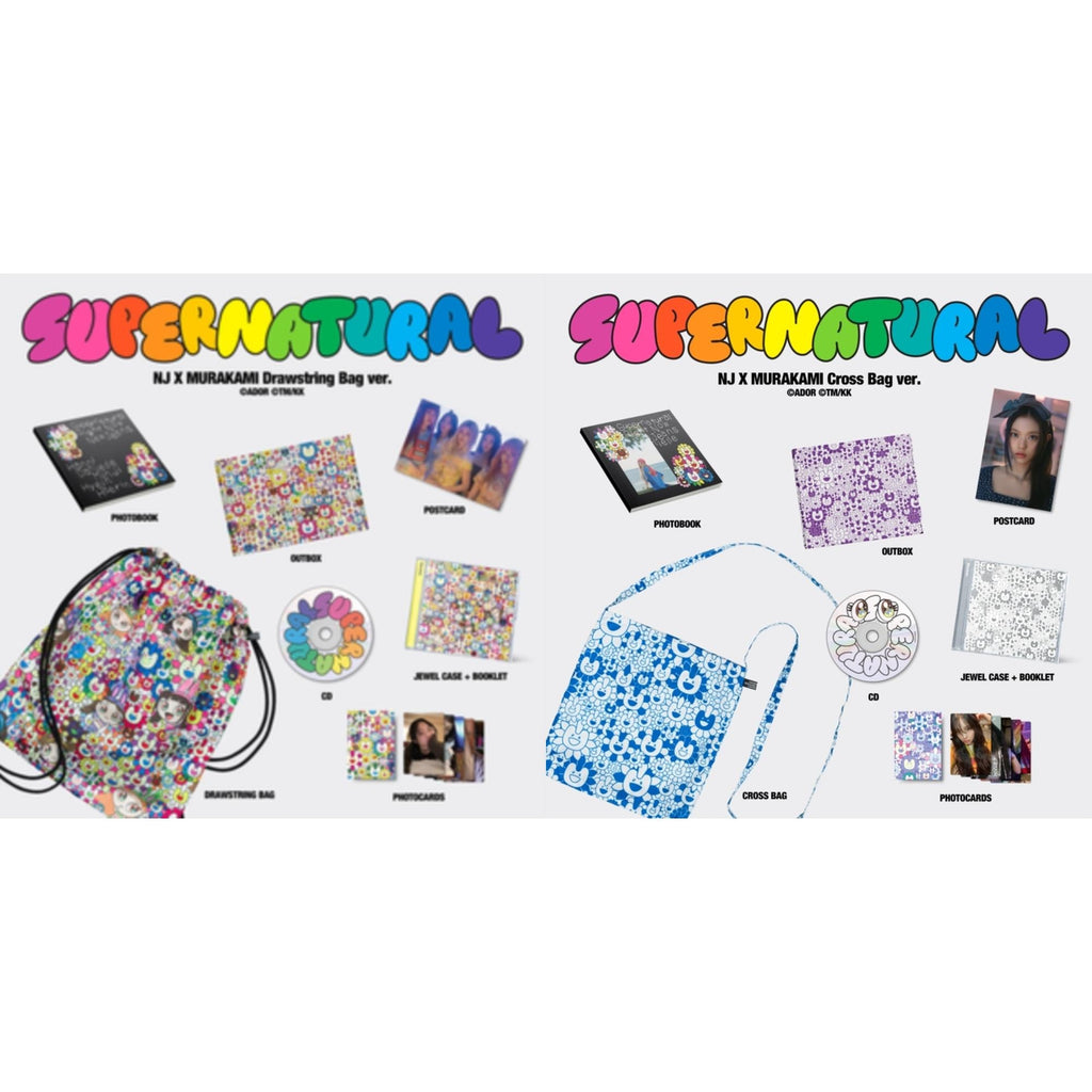 Newjeans Supernatural Nj X Murakami (Drawstring Bag Ver.) & Newjeans Supernatural Nj X Murakami (Cross Bag Ver.)