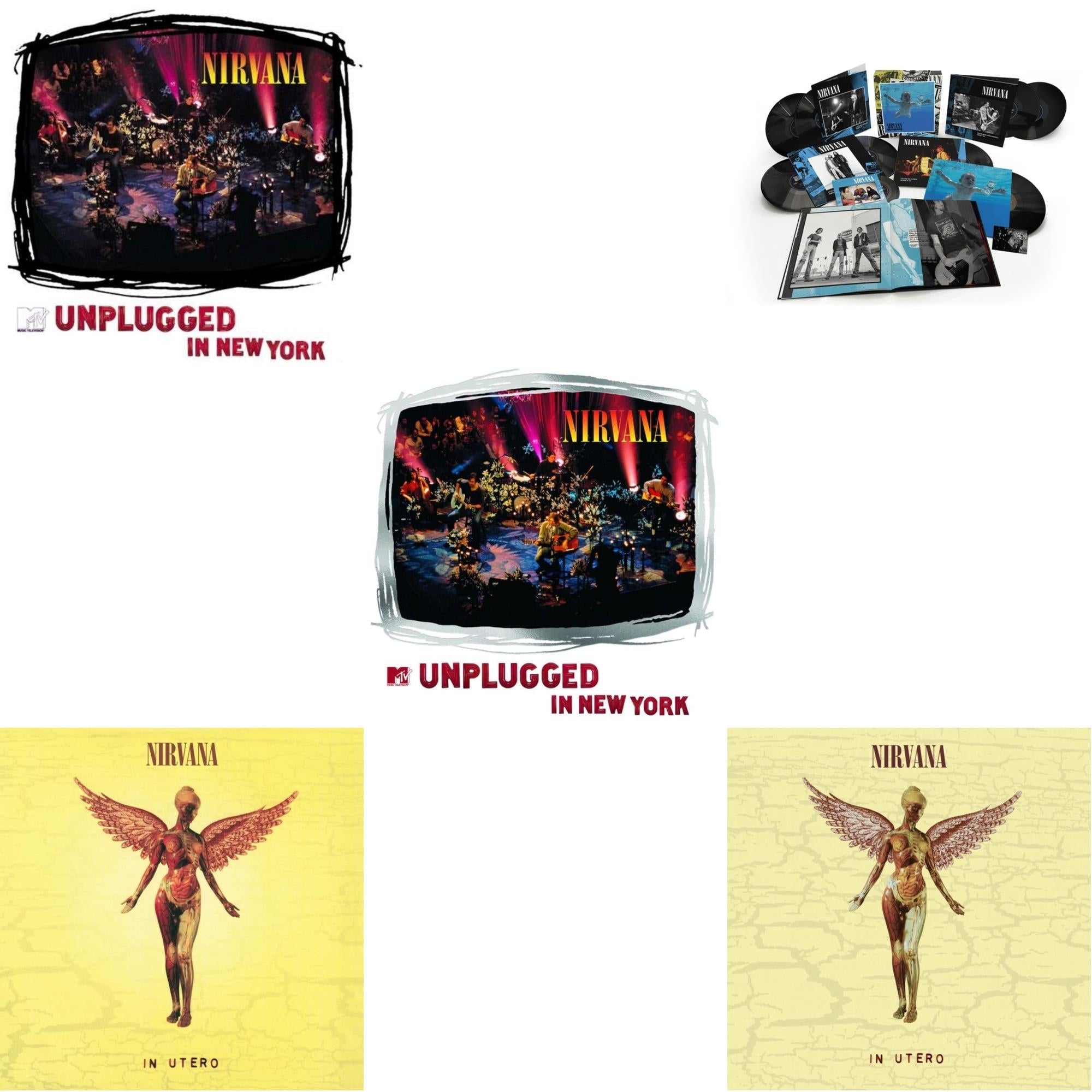 Nirvana - Nevermind (30Th Anniversary/Super Deluxe/8LP/7Inch) & In Utero (30Th Anniversary) (LP/10 Inch) & Mtv Unplugged In New York (2 LP) & In Utero (180G/33-1/3 RPM) & Unplugged In N.Y.