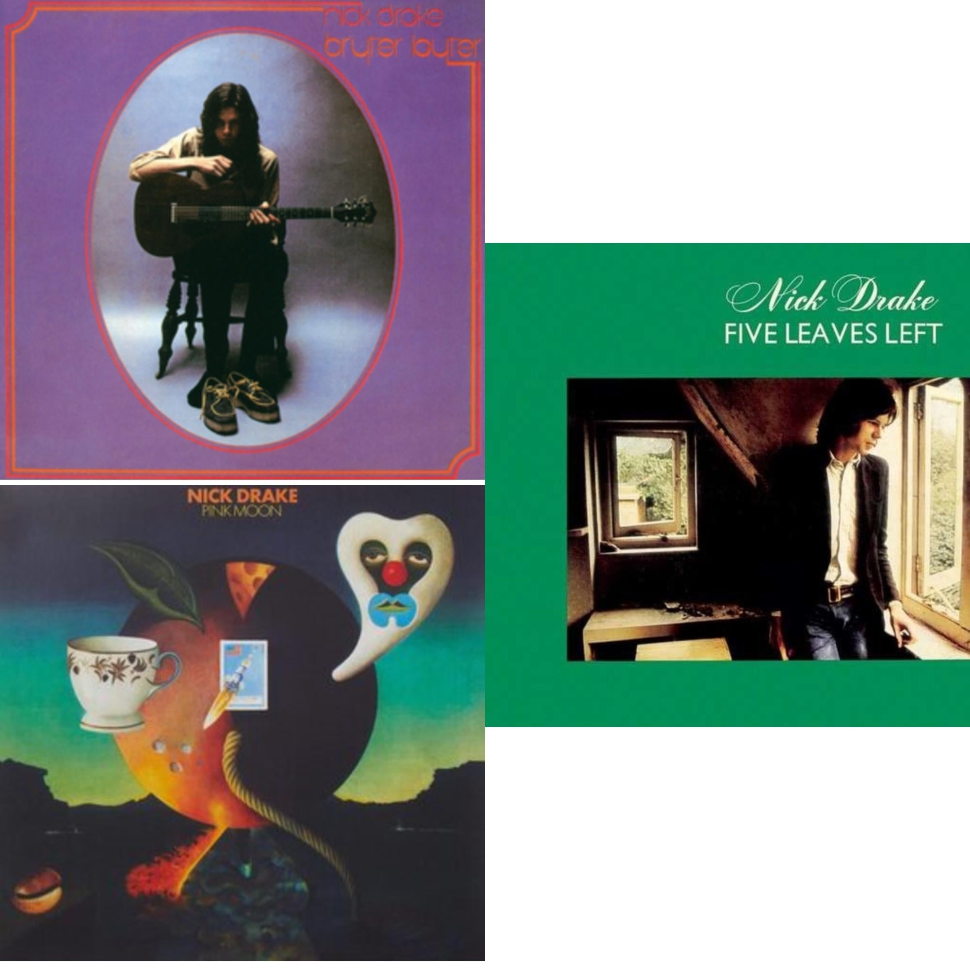 Nick Drake - Bryter Layter & Pink Moon & Five Leaves Left - LP Vinyl Bundle