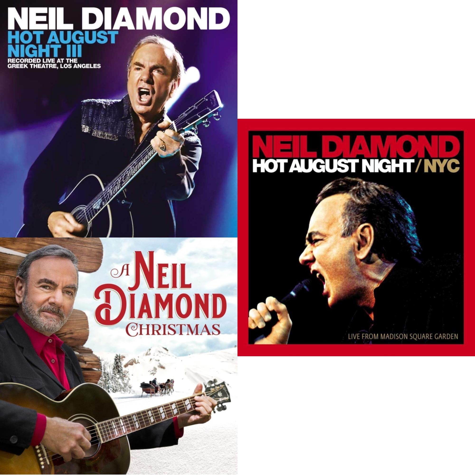 Neil Diamond Christmas (2LP) & Hot August Night Iii (2LP) & Hot August Night/Nyc Live From Madison Square Garden (2LP)