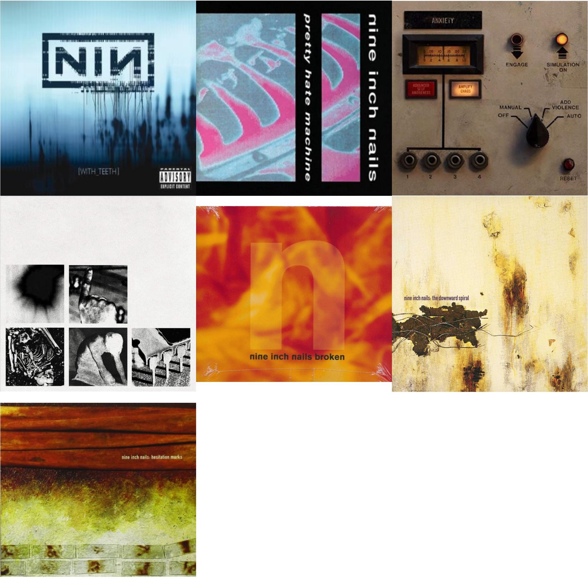 Nine Inch Nails - With Teeth & Pretty Hate Machine & Add Violence Ep & Bad Witch & Broken & Downward Spiral & Hesitation Marks - CD Bundle