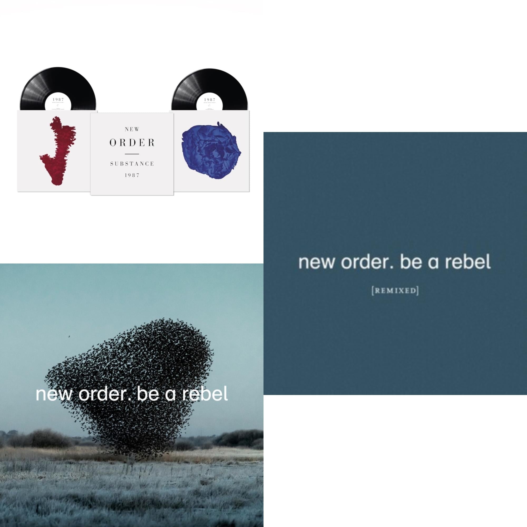 New Order - Substance (2023 Reissue) (2LP) & Be A Rebel & Be A Rebel Remixed (Limited Edition/Clear LP Vinyl)