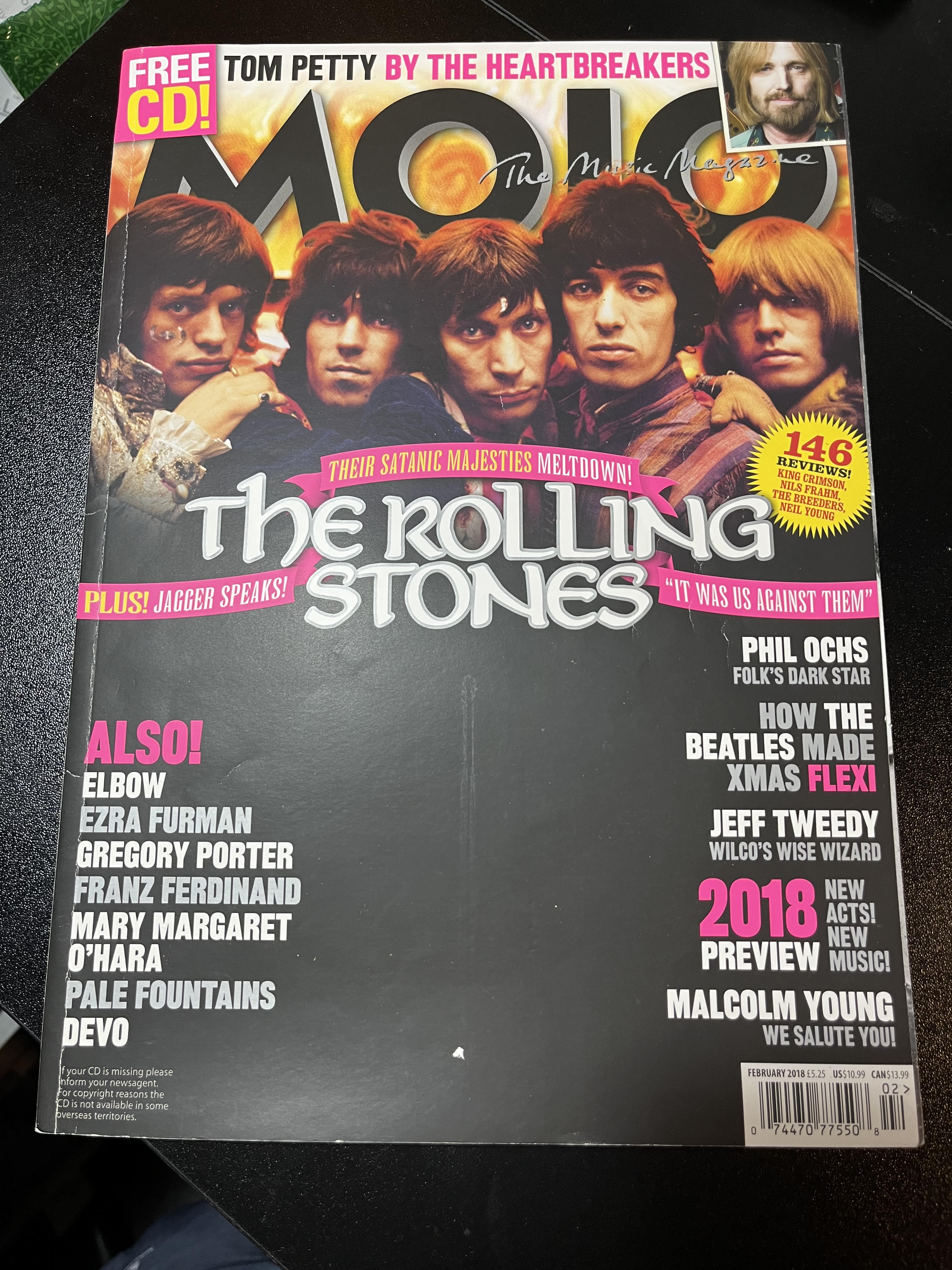 -. - ROLLING STONES MOJO FEB 2018 music magazine NO CD |