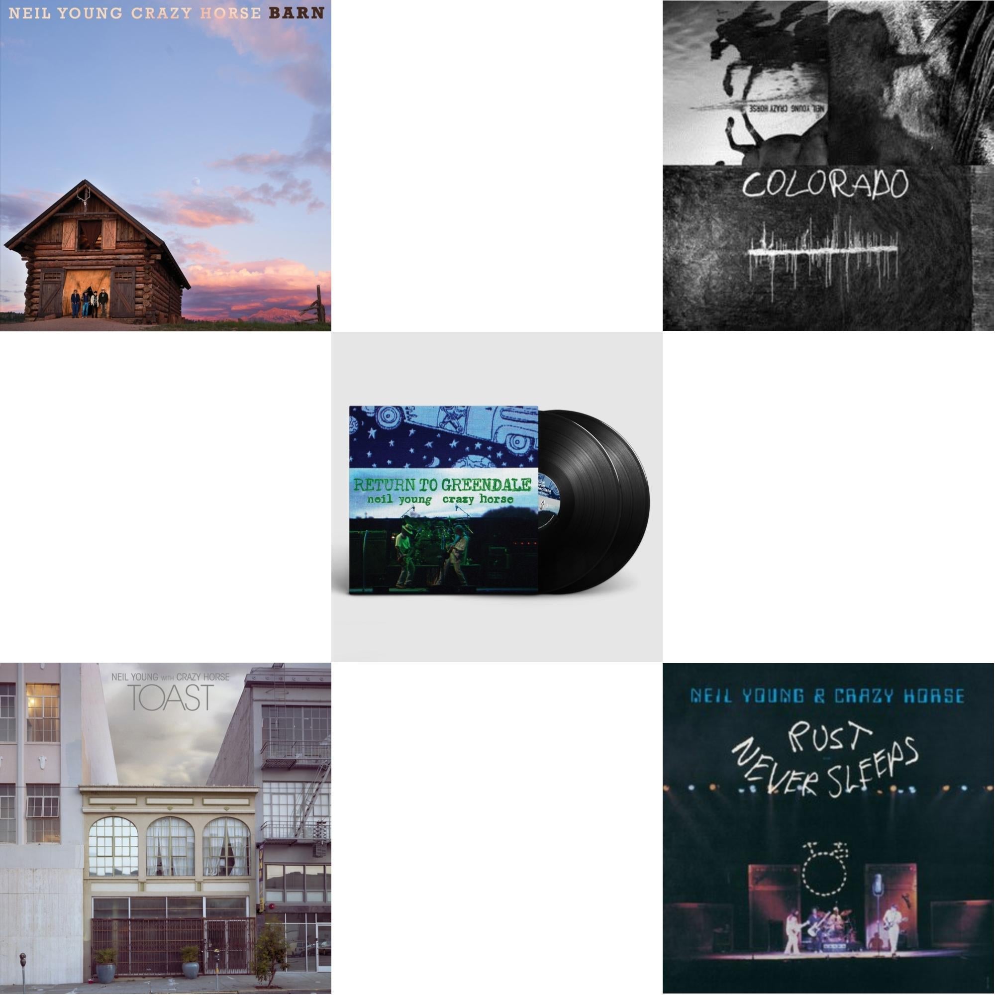 Neil & Crazy Horse Young - Barn (Special Edition) (I) & Toast (2LP) & Return To Greendale & Colorado (3-Sided 2LP/7Inch) & Rust Never Sleeps (Remastered)