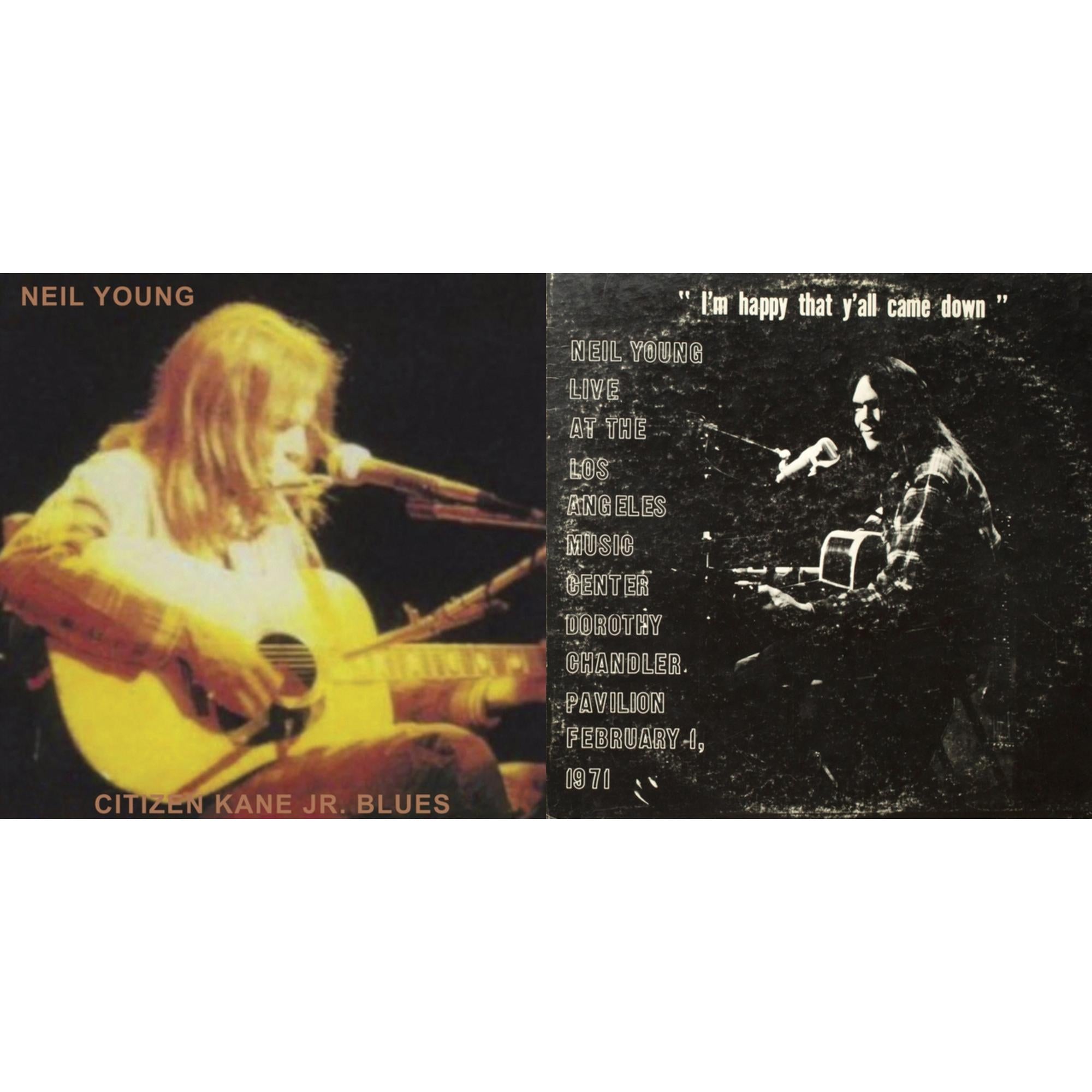 Neil Young - Citizen Kane Jr. Blues 1974 (Live At The Bottom Line) & Dorothy Chandler Pavilion 1971 - LP Vinyl Bundle