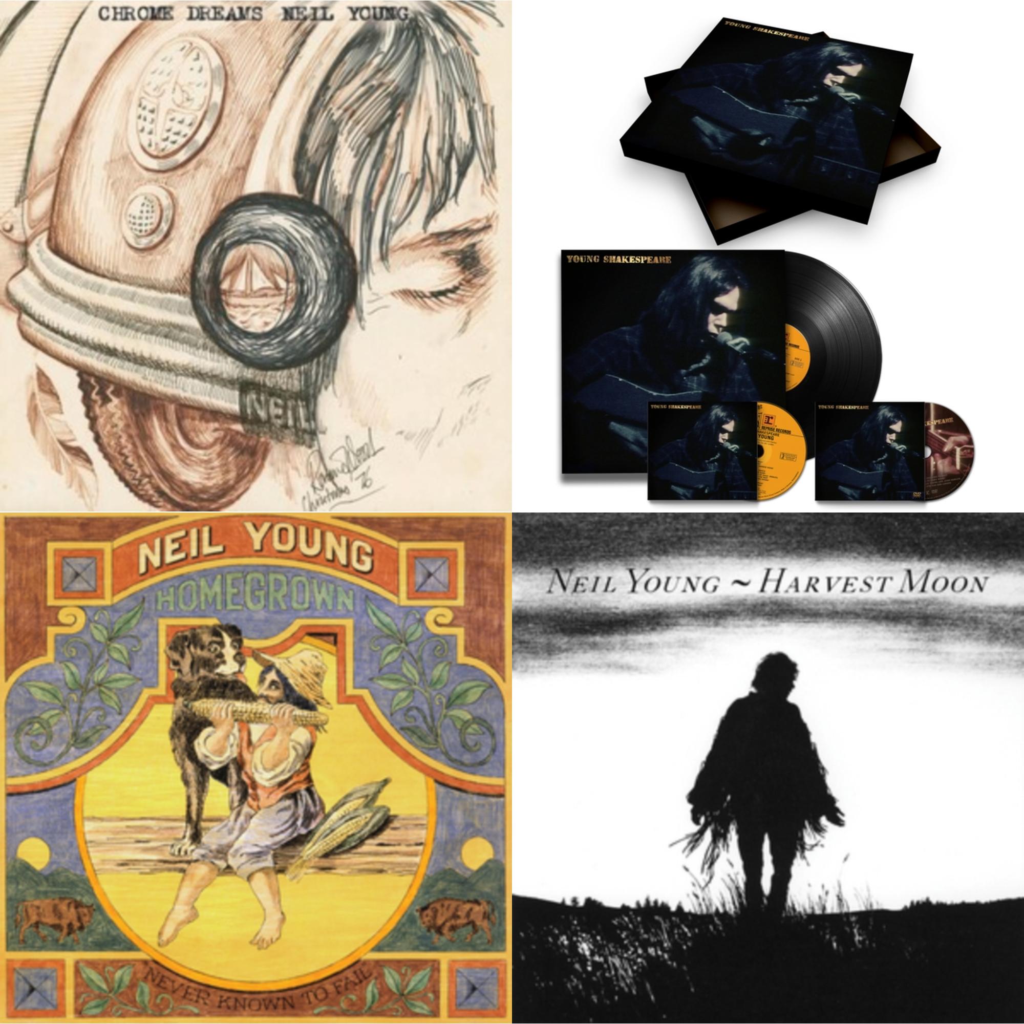 Chrome Dreams (2LP) & Young Shakespeare (Deluxe) & Homegrown & Harvest Moon (2LP)