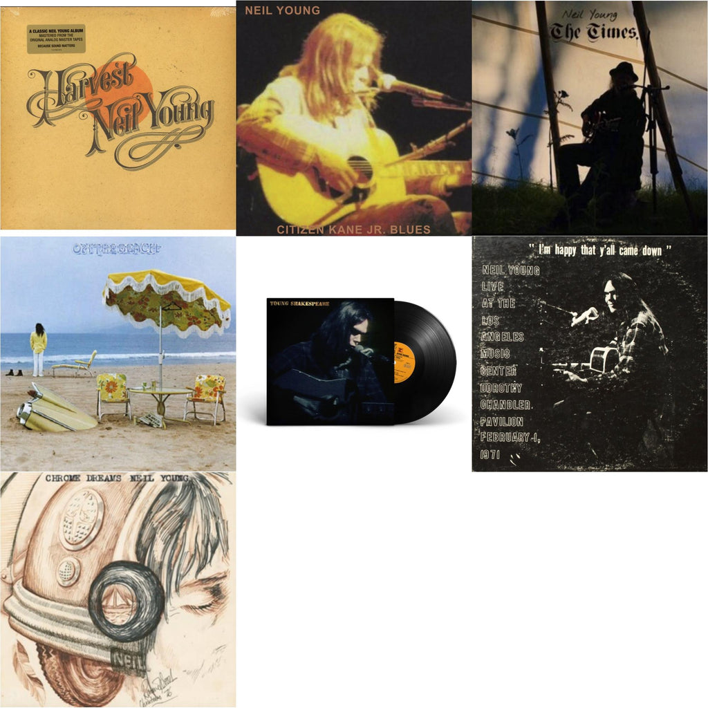 Chrome Dreams (2LP) & Citizen Kane Jr. Blues 1974 (Live At The Bottom Line) & Dorothy Chandler Pavilion 1971 & Times & Young Shakespeare & On The Beach & Harvest