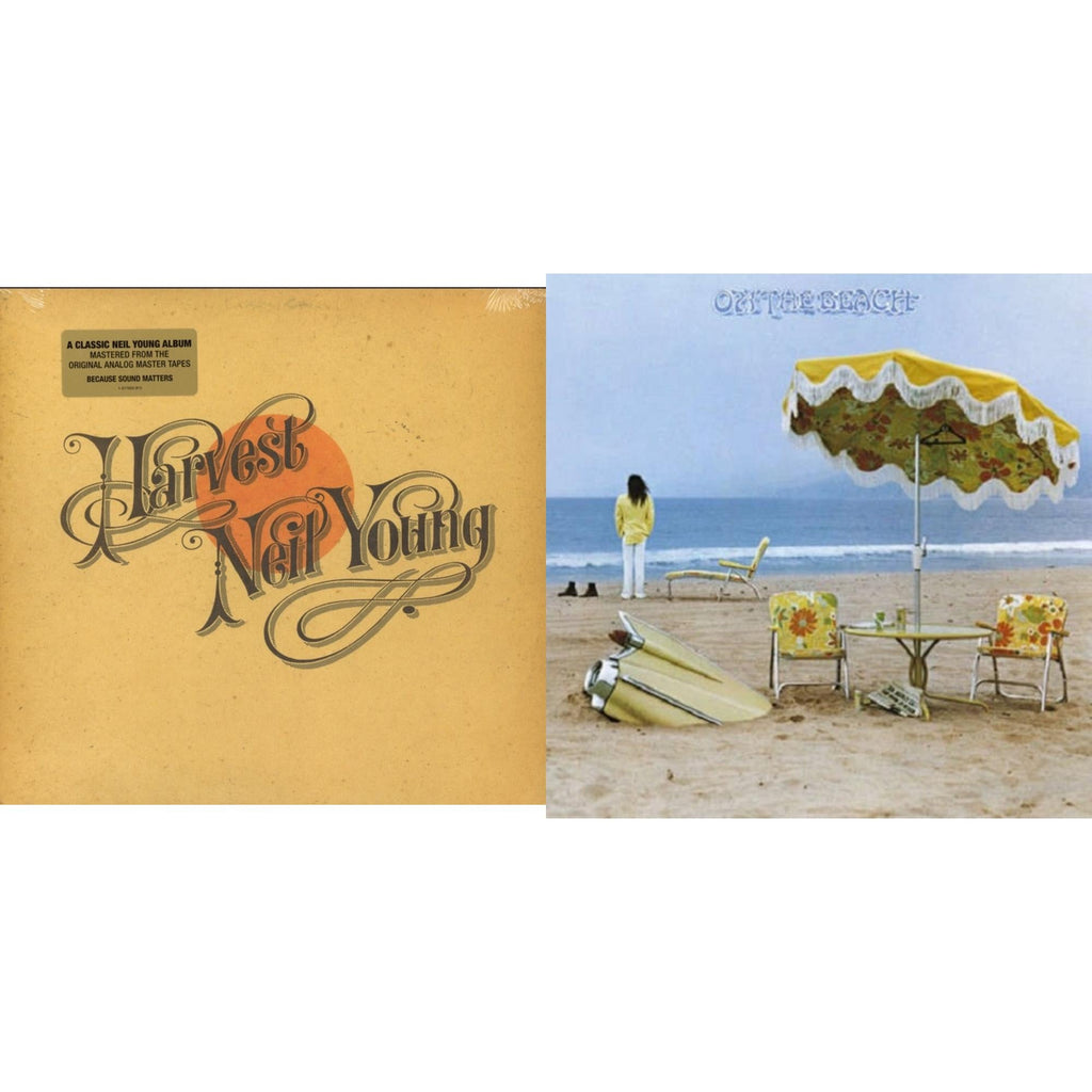 Neil Young - On The Beach & Harvest - LP Vinyl Bundle
