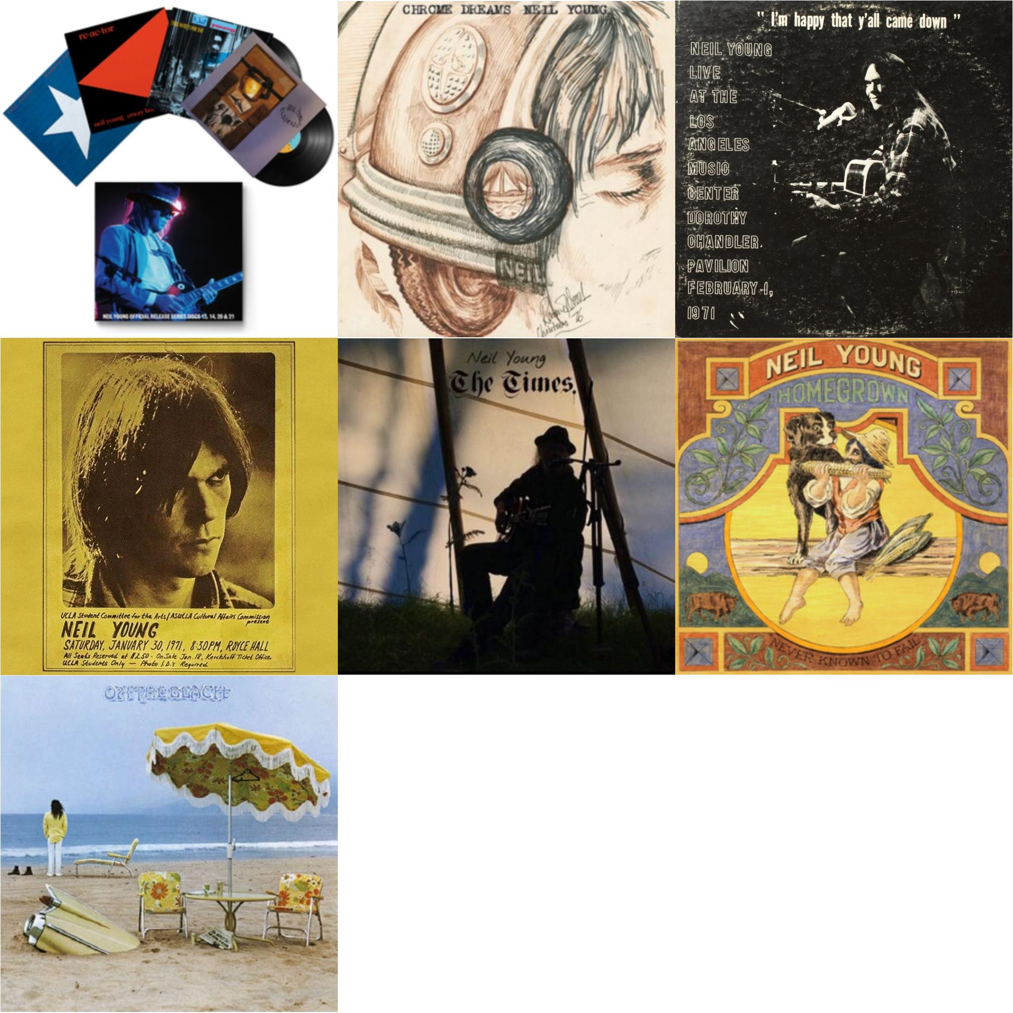 Chrome Dreams (2LP) & Royce Hall 1971 & Dorothy Chandler Pavilion 1971 & Times & Official Release Series Discs 13, 14, 20 & 21 & Homegrown & On The Beach