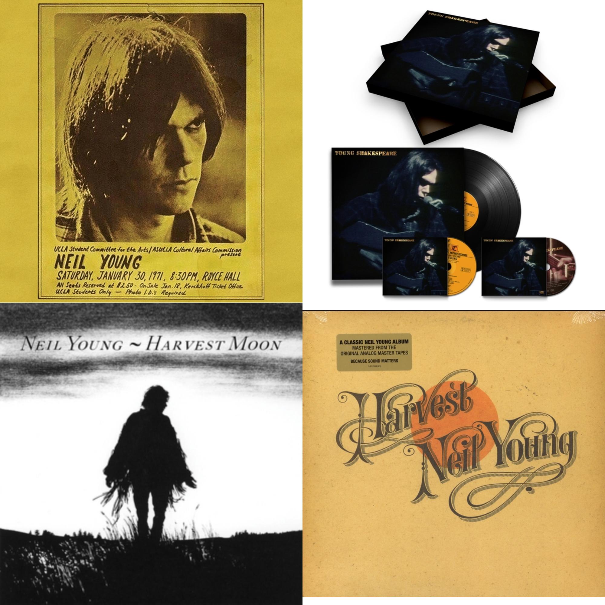 Neil Young - Royce Hall 1971 & Young Shakespeare (Deluxe) & Harvest Moon (2LP) & Harvest