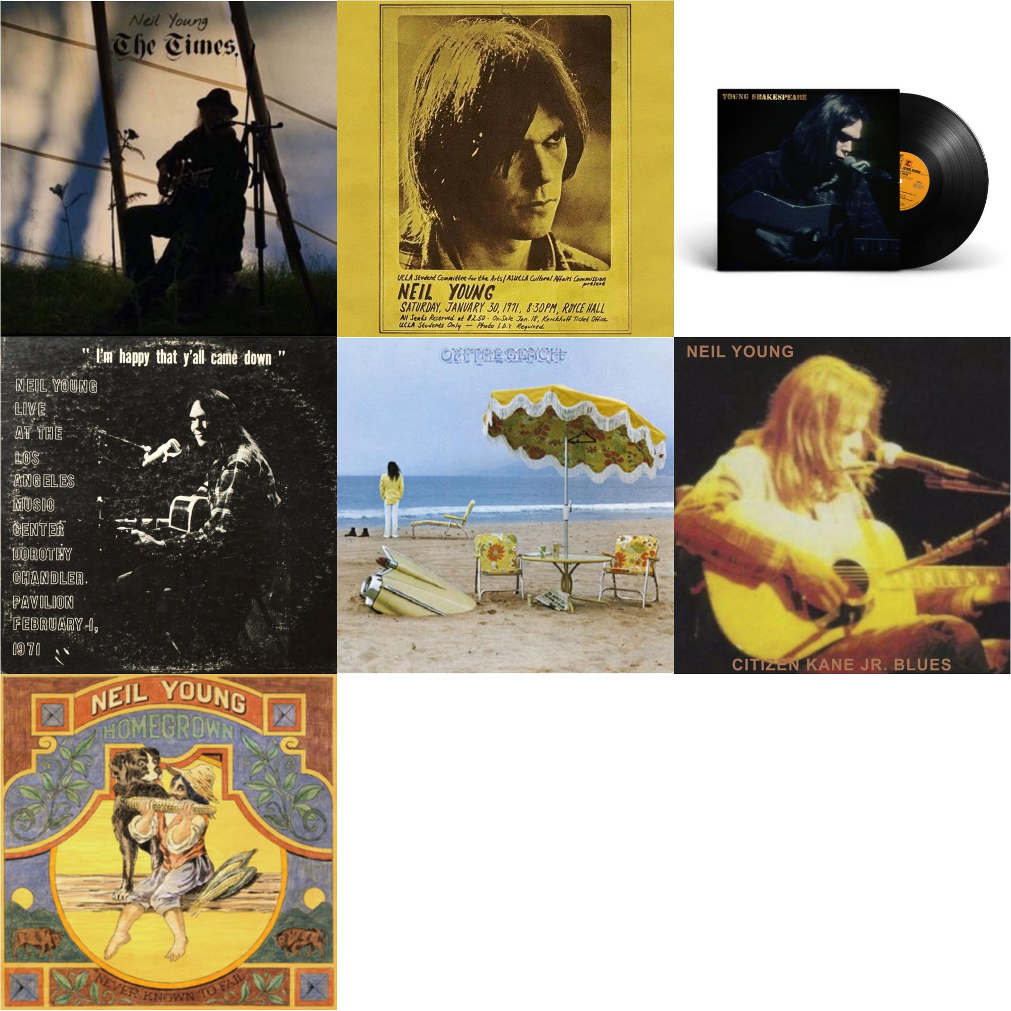 Royce Hall 1971 & Citizen Kane Jr. Blues 1974 (Live At The Bottom Line) & Dorothy Chandler Pavilion 1971 & Times & Young Shakespeare & Homegrown & On The Beach