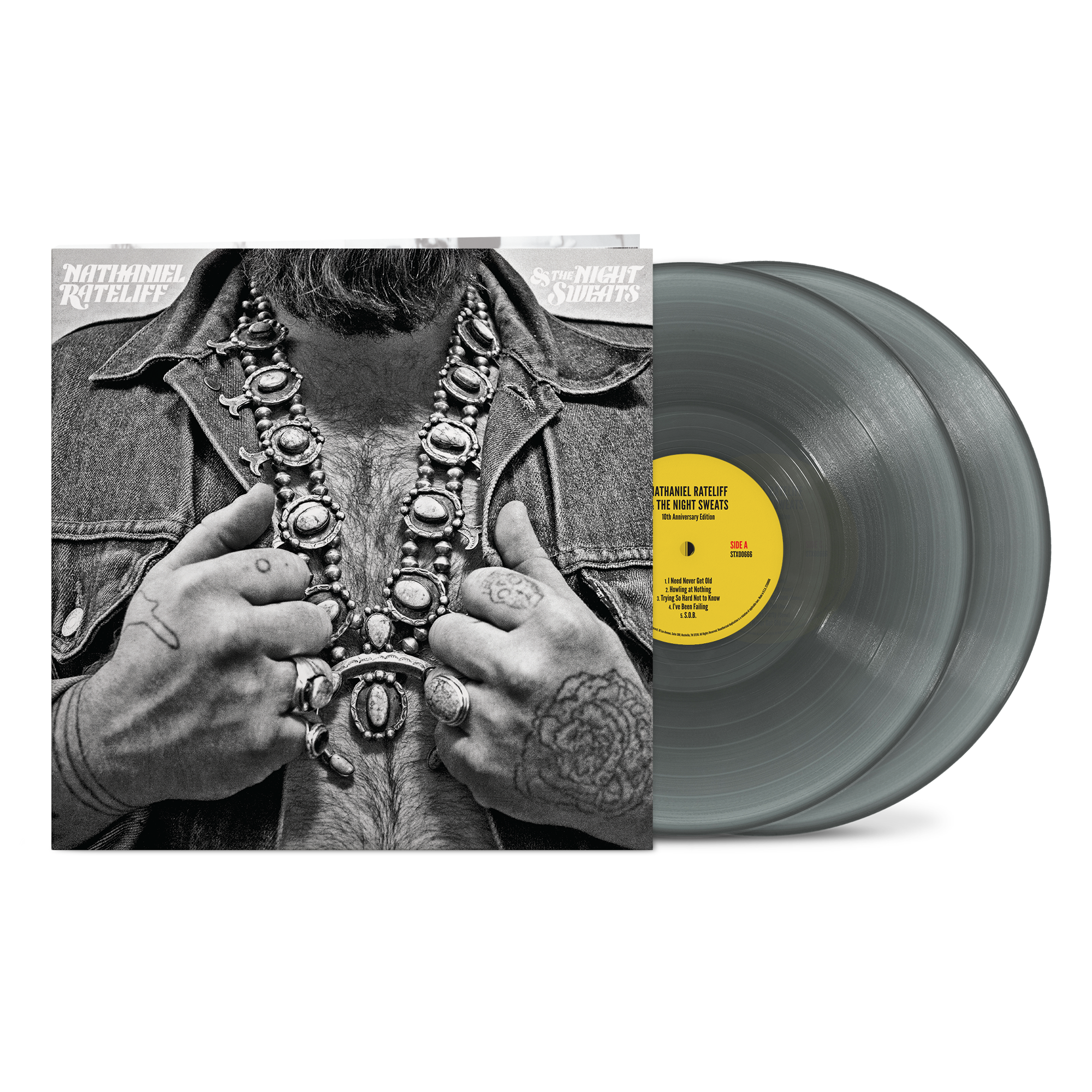 Nathaniel Rateliff & The Night Sweats (10th Anniversary) - Translucent Black Vinyl Record 2LP