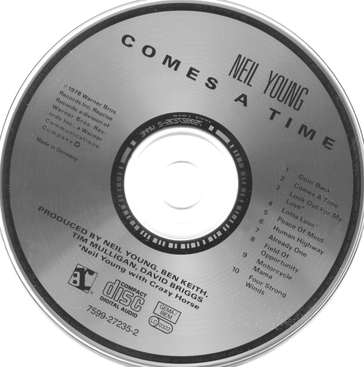 Neil Young – Comes a Time Music CD