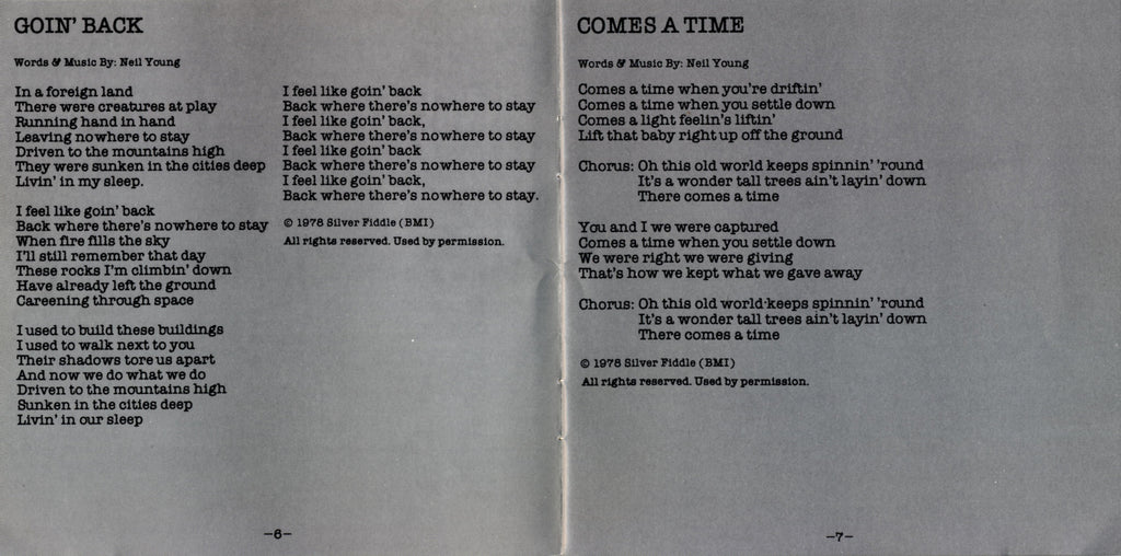 Neil Young – Comes a Time Music CD
