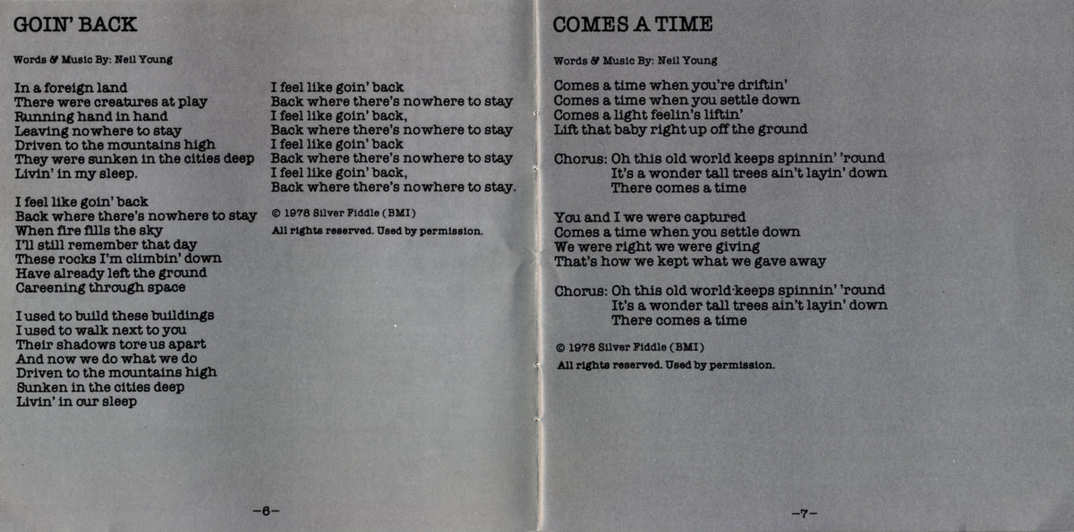 Neil Young – Comes a Time Music CD