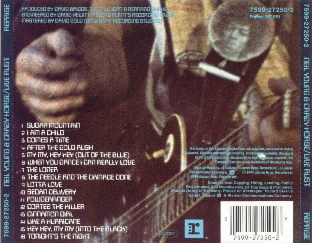 Neil Young – Live Rust Music CD