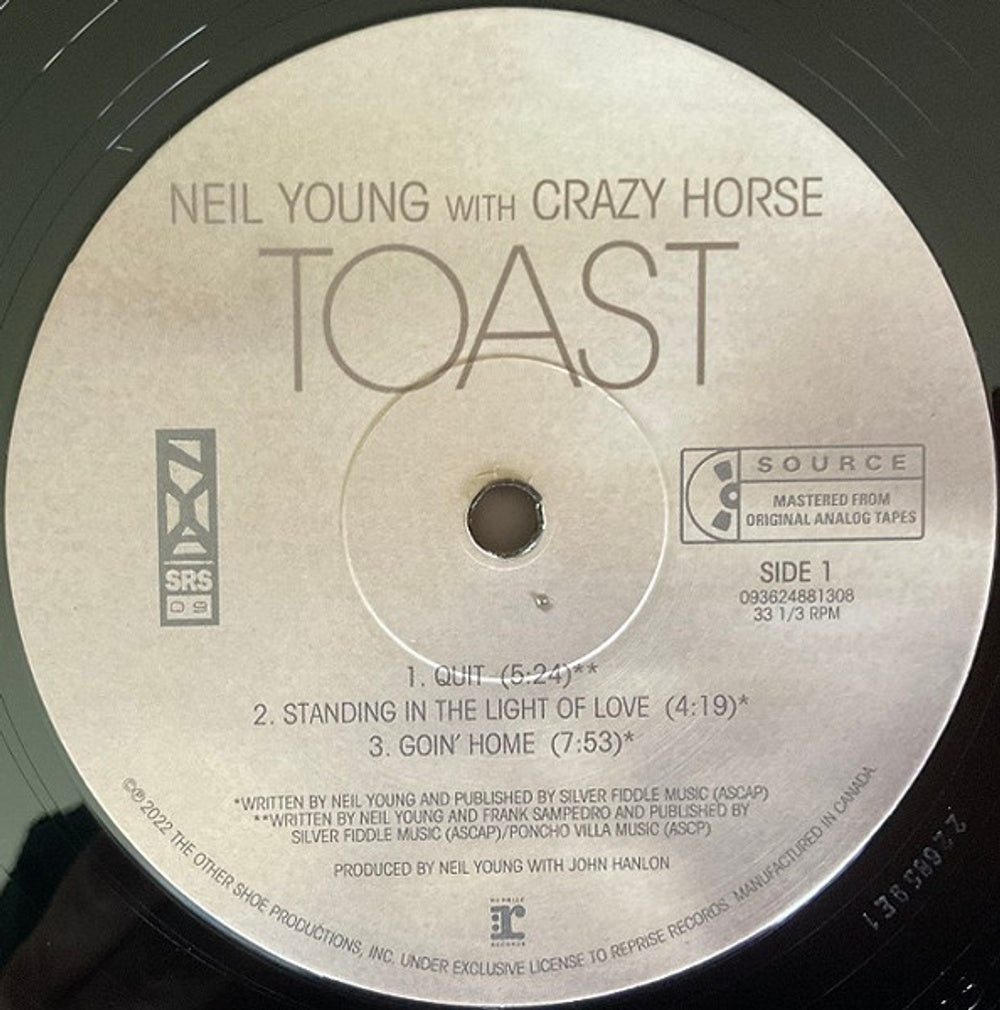 Neil Young with Crazy Horse – Toast (2-LP Vinyl) Vinyl Record